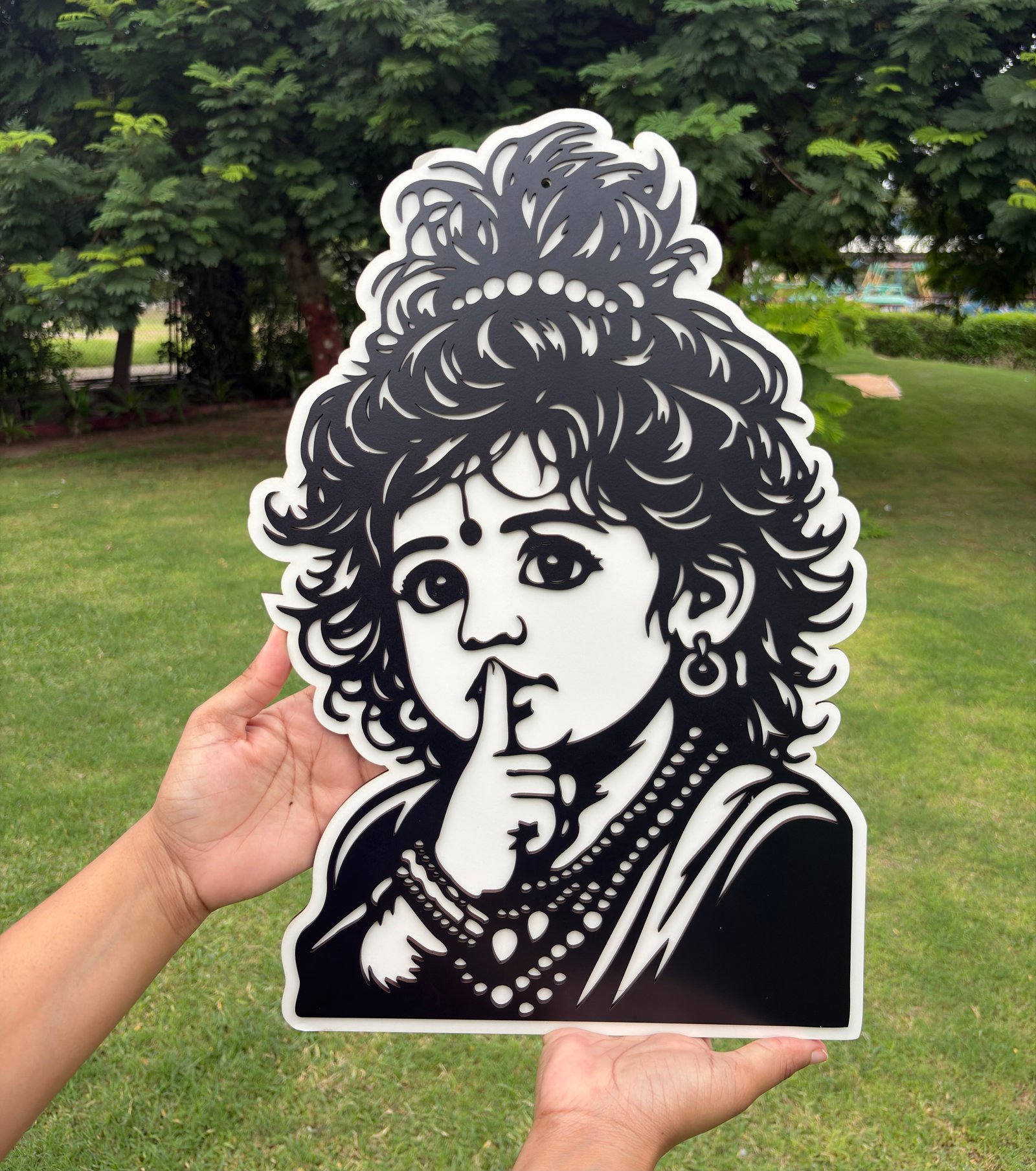 Bal Krishna 2-Layer MDF Wall Decor – 45 × 30 cm hand