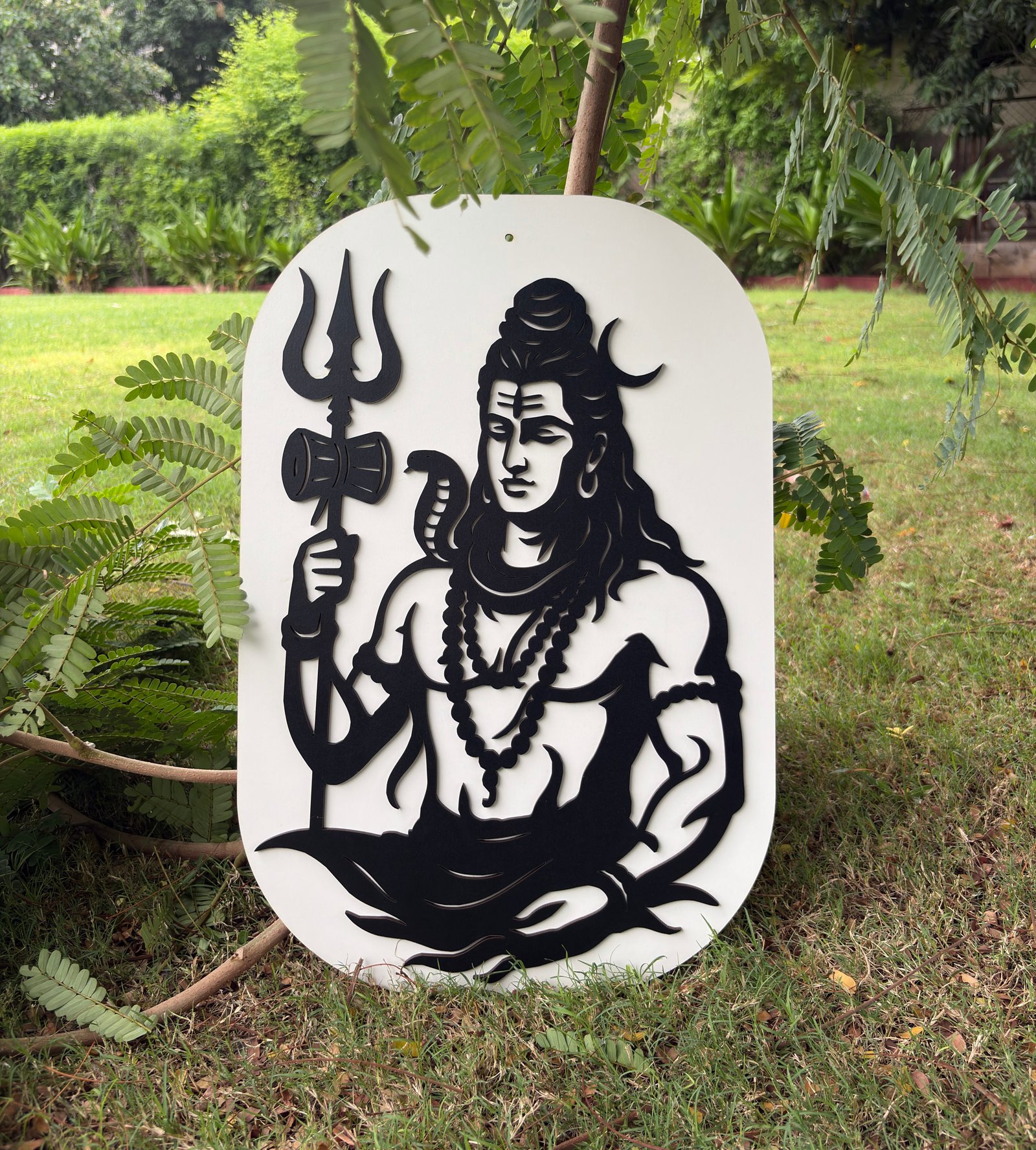 Torsivity Lord Shiva MDF Wall Hanging for Pooja Room, 45 x 30 cm